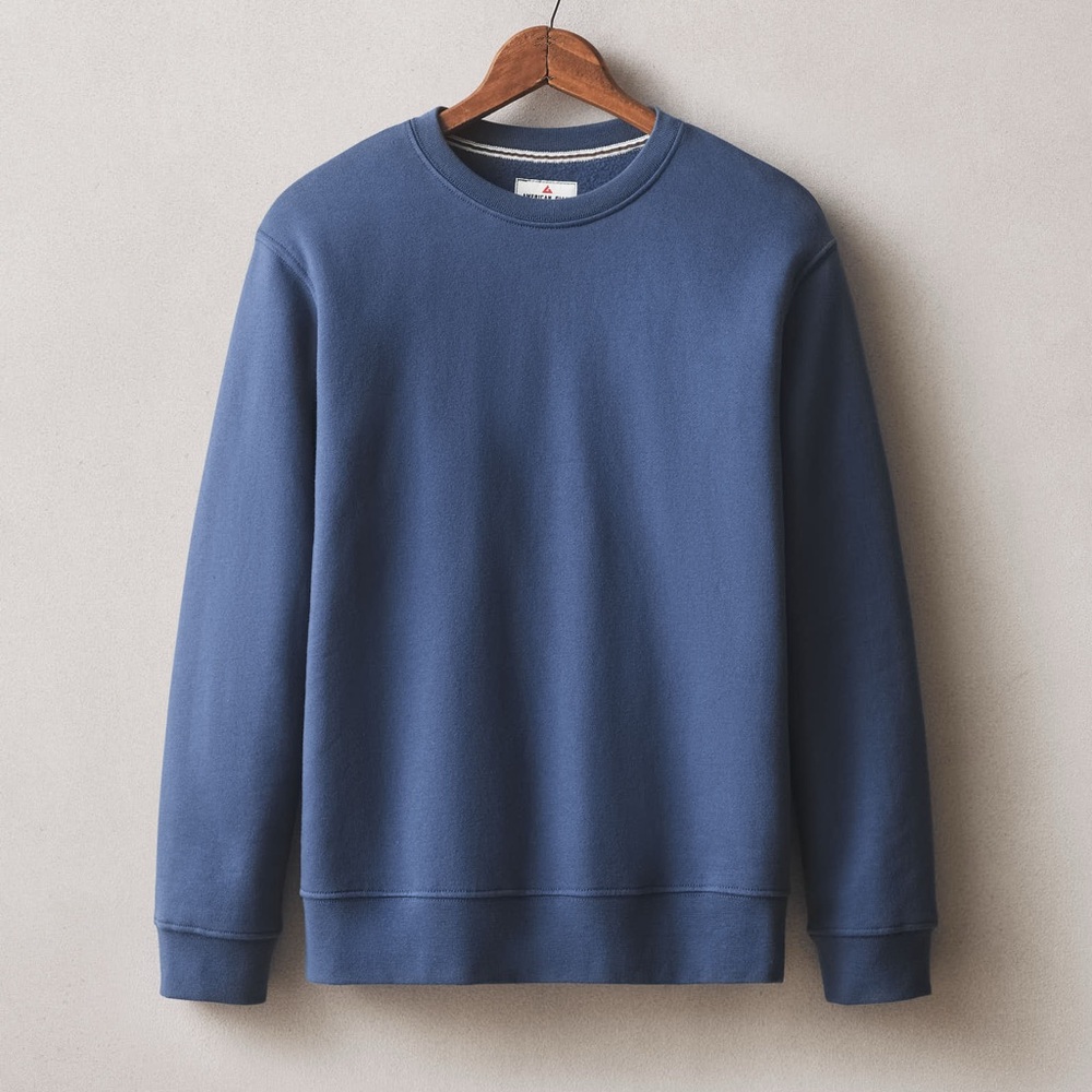 American Giant Women's‎ Midweight Crewneck in dark denim size small made in USA